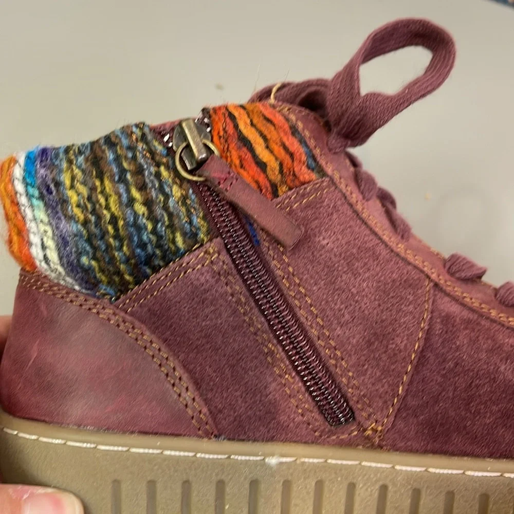 COMFORTIVA HALIA LEATHER ZIP BOOT SNEAKER 7.5